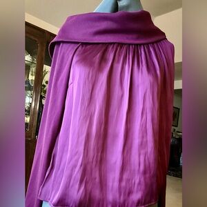 Elegant Purple-Plum Off the Shoulder Top